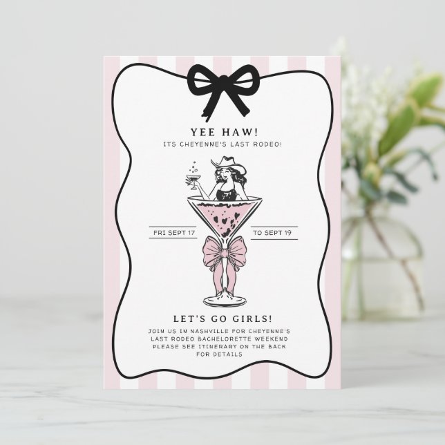 Invitación Despedida de soltera de Nashville Last Rodeo (Anverso de pie)