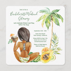 Invitación Despedida de soltera de novia afroamericana fin de