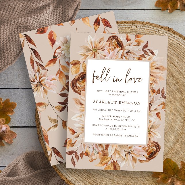 Invitación Despedida de soltera de otoño (Autumn Bridal Shower Invitation
)