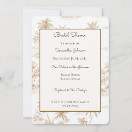 Invitación Despedida de soltera de palmeras de isla tropical