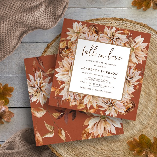 Invitación Despedida de soltera de terracota (Terracotta Bridal Shower Invitation
)
