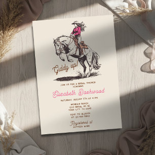Invitación Despedida de soltera de vaquera moderna occidental