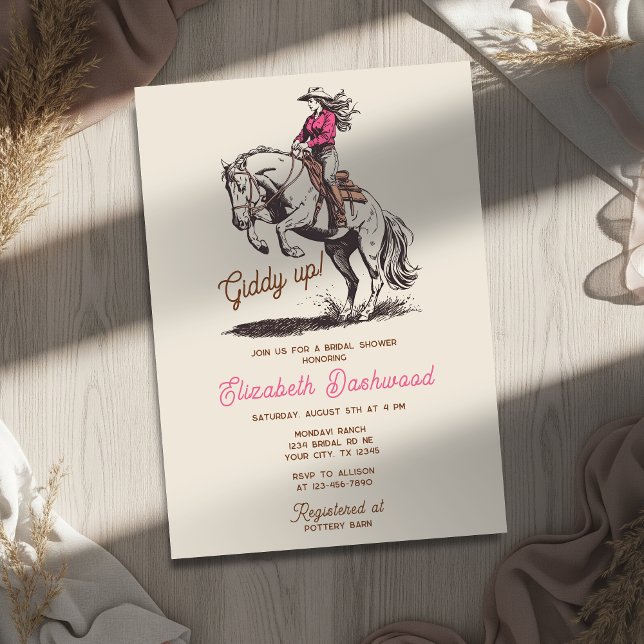Invitación Despedida de soltera de vaquera moderna occidental (Subido por el creador)