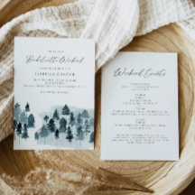 Despedida de soltera EGRET Rustic Blue Winter Pine