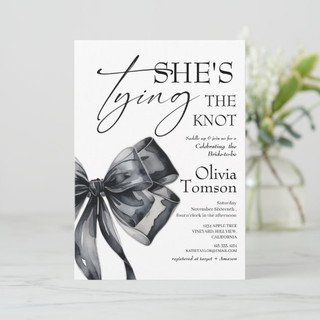 Invitación Despedida de Soltera: Ella se Casa (Anverso de pie)