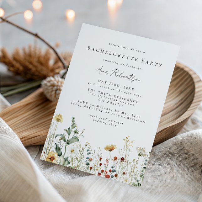 Invitación Despedida de soltera en campo de flores silvestres (Subido por el creador)