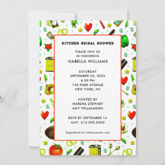 Invitación Despedida de soltera en la cocina