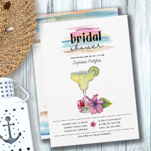 Invitación Despedida de soltera en la playa al atardecer con
