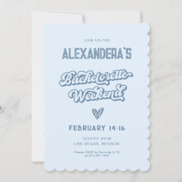 Invitación Despedida de soltera en la playa azul