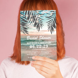 Invitación Despedida de Soltera en Playa Tropical | Luces de 