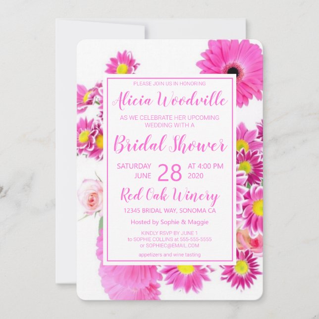 Invitación Despedida de soltera en primavera (Anverso)