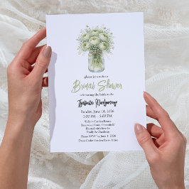 Invitación Despedida de Soltera en Tarro de Mason Verde Salvi