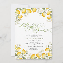 Invitación Despedida de soltera entre flores y limones