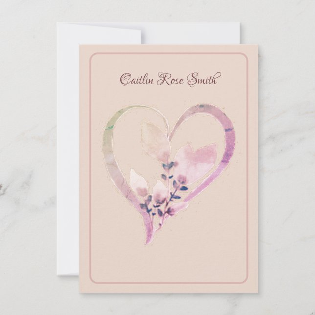 Invitación Despedida de soltera, esquema de salmón (Reverso)