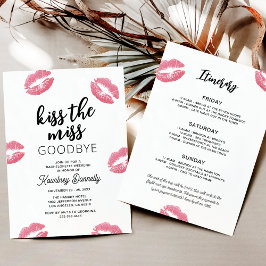 Invitación Despedida de soltera Fin de semana Kiss The Miss G