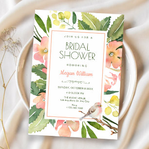 Invitación Despedida de soltera floral acuarela