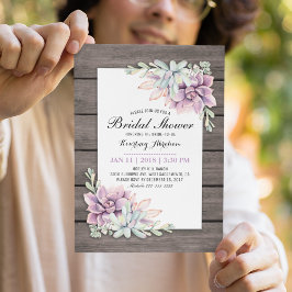 Invitación Despedida de soltera floral acuarela rústica de su