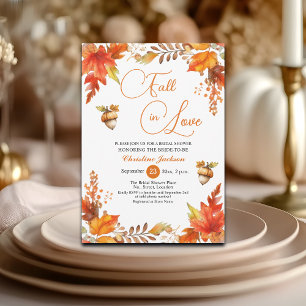 Invitación Despedida de Soltera Floral Boho Quemada de Otoño