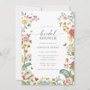Invitación Despedida de soltera floral colorida