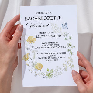 Invitación Despedida de soltera floral de flores silvestres