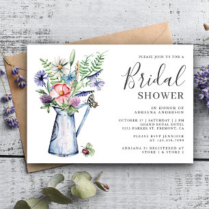 Invitación Despedida de Soltera Floral de Flores Silvestres R