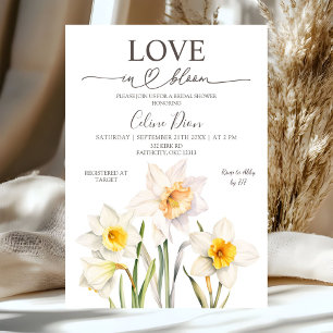 Invitación Despedida de Soltera Floral de Narcisos en Primave