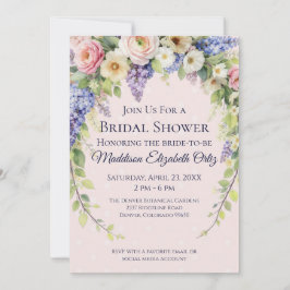 Invitación Despedida de soltera floral de primavera