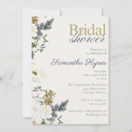 Invitación Despedida de soltera floral de primavera o inviern
