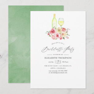 Invitación Despedida de soltera floral pastel rosa y amarillo