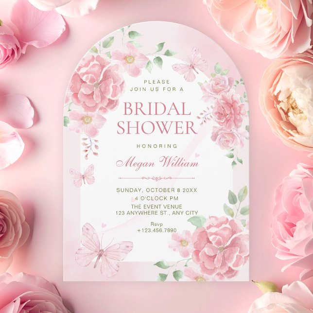 Invitación Despedida de soltera floral rosa (Subido por el creador)
