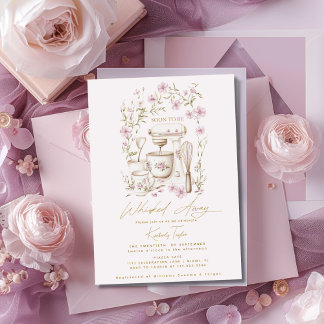 Invitación Despedida de Soltera Flores Silvestres Rosadas Arr