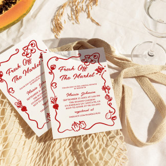 Invitación Despedida de soltera Fresh Off The Market