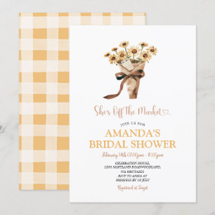 Invitación Despedida de Soltera Girasoles Rústicos Fuera del