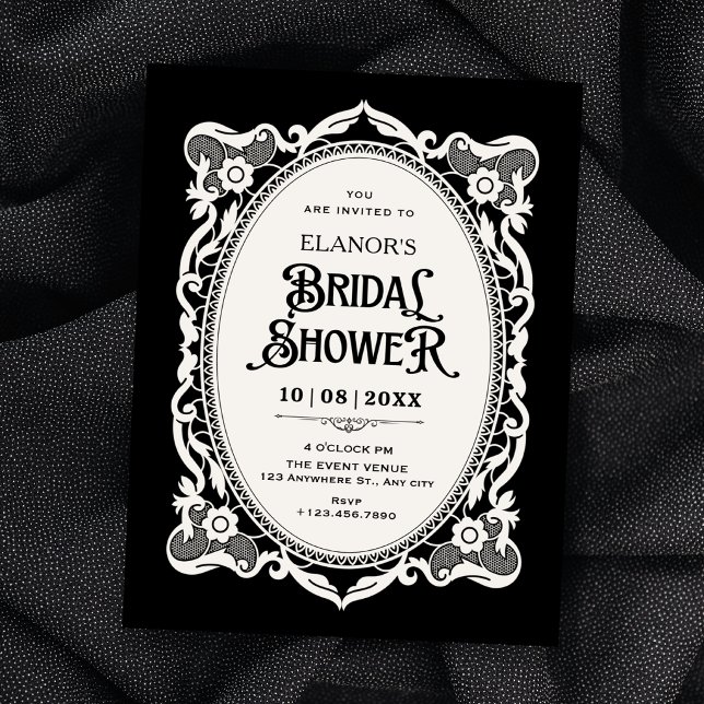 Invitación Despedida de soltera gótica elegante (Subido por el creador)