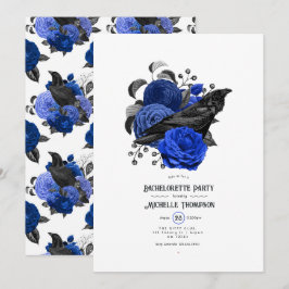 Invitación Despedida de soltera gótica glam Burgundy Raven