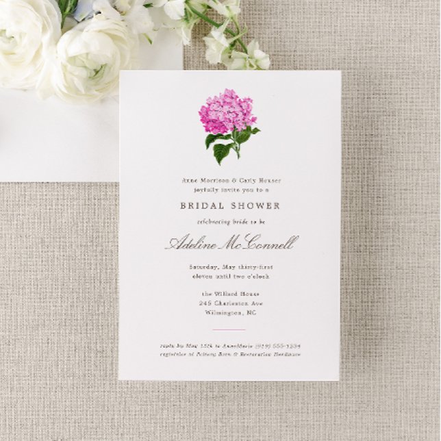 Invitación Despedida de soltera Grandmillennial de Hortensia  (Subido por el creador)