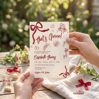 Invitación Despedida de Soltera Italiana 'That's Amore'