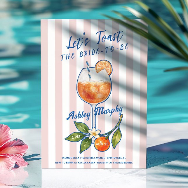 Invitación Despedida de Soltera Let's Toast Spritz de Naranja (Subido por el creador)