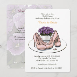 Invitación Despedida de soltera LGBTQ Flores Violetas de Dise