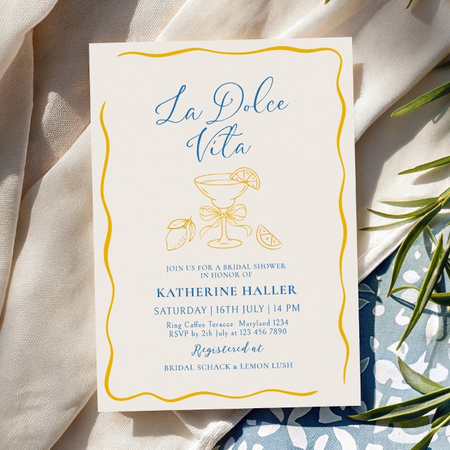 Invitación Despedida de Soltera Limón La Dolce Vita (Subido por el creador)