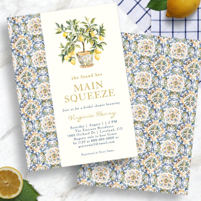 Invitación Despedida de soltera Main Squeeze (Main Squeeze Bridal Shower Invitation
)