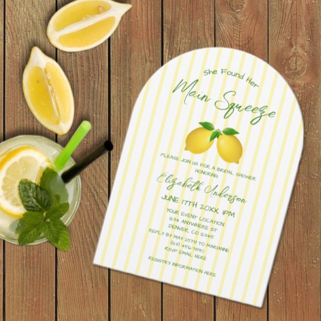 Invitación Despedida de soltera Main Squeeze Lemon (Subido por el creador)