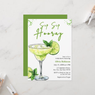 Invitación Despedida de Soltera Margarita Sip Sip Hooray