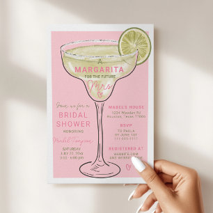 Invitación Despedida de soltera Margarita Verano Rosa y Verde