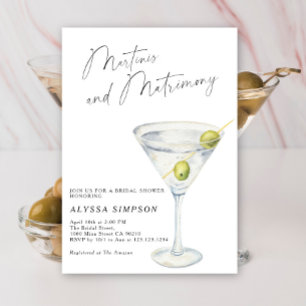 Invitación Despedida de soltera Martinis y Matrimonio