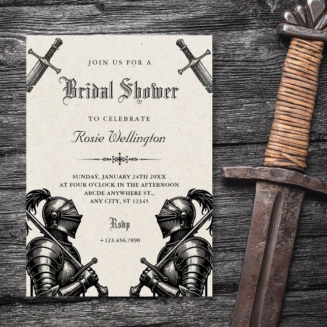 Invitación Despedida de soltera medieval de caballeros (Subido por el creador)