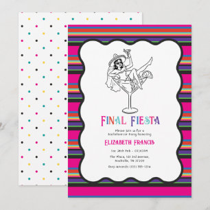 Invitación Despedida de Soltera Mexicana Colorida Retro Fiest