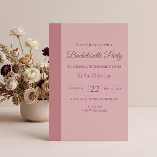 Invitación Despedida de soltera moderna minimalista barra rub