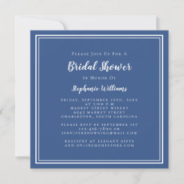 Invitación Despedida de soltera Moderno Cuadrado Elegante Clá