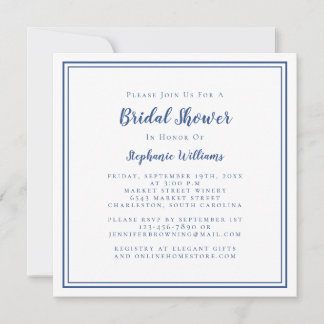 Invitación Despedida de Soltera Moderno Cuadrado Elegante Clá